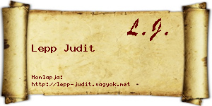 Lepp Judit névjegykártya