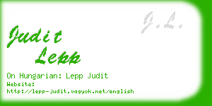 judit lepp business card